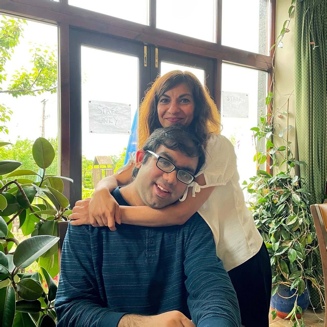Mona Shah, founder of Harry Specters, with her son Ash